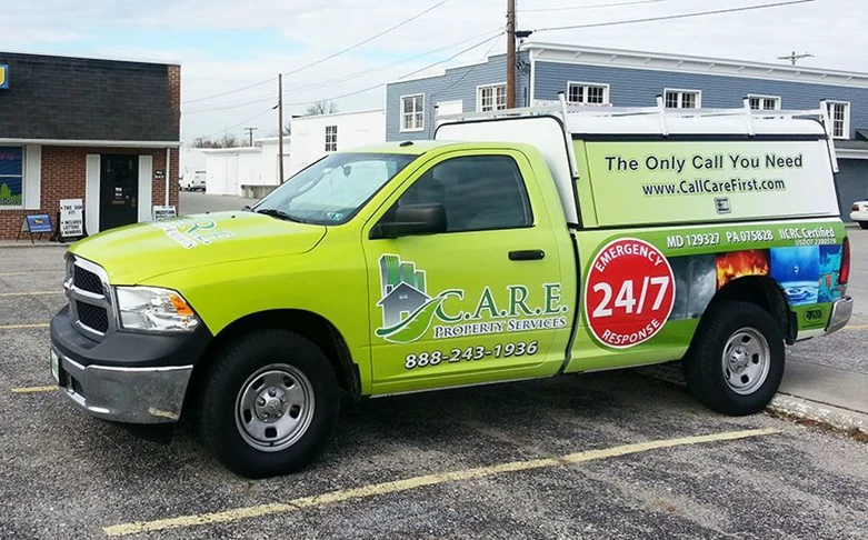 CARE Property Services has been using Signs Now Hanover for all the fleet vehicles. We developed a design that can be incorporated onto a large variety of vehicles.