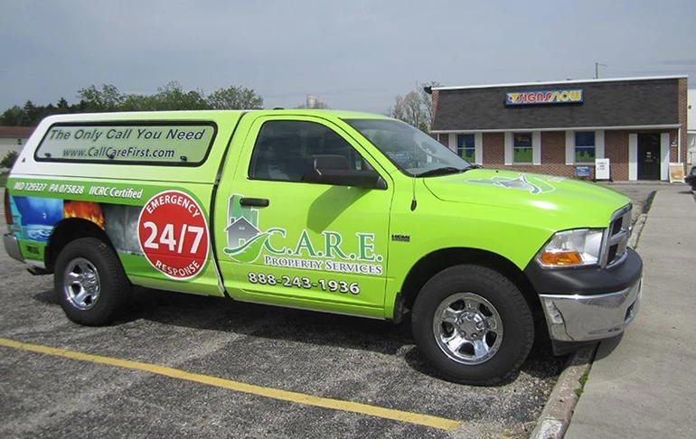 CARE Property Services has been using Signs Now Hanover for all the fleet vehicles. We developed a design that can be incorporated onto a large variety of vehicles.