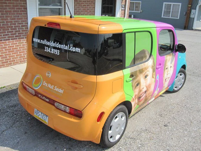You wont miss this full vehicle wrap if youre driving by it in the Gettsyburg area.
