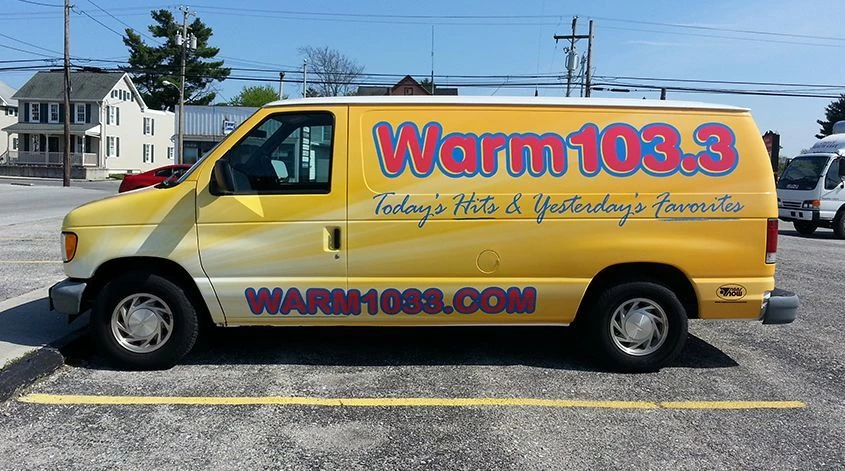 Full van wrap completed for Warm 103.