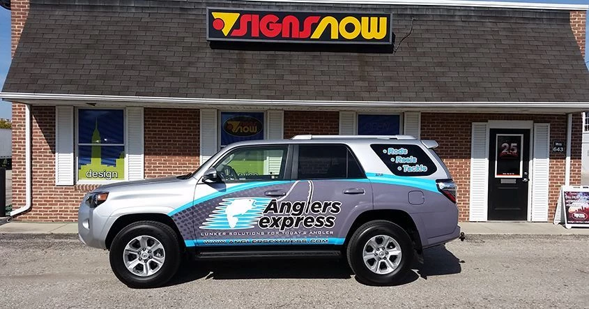 We designed and installed this partial vehicle wrap as a cost effective way to advertise.