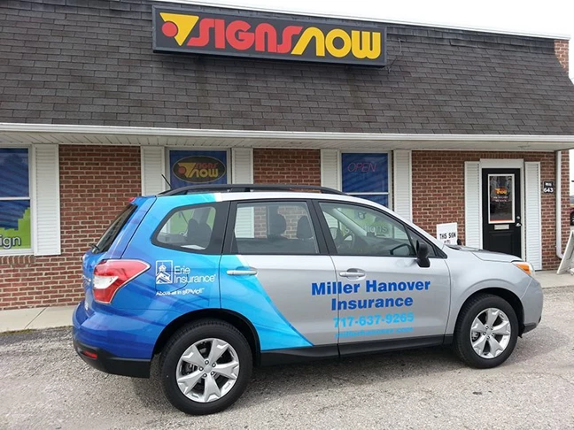Signs Now Hanover installed this for Miller Hanover Insurance.