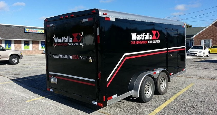 Striping and lettering installed for Westfalia of York, PA.