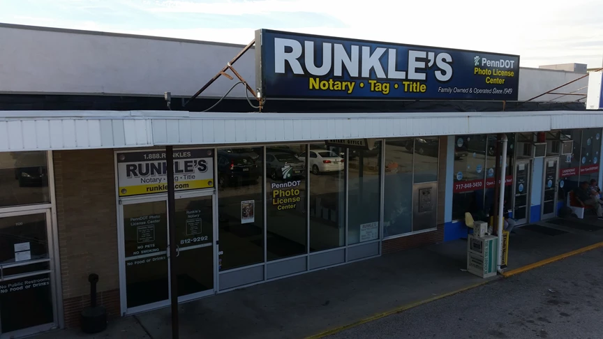 Sign face installed for Runkles at their York, PA location.