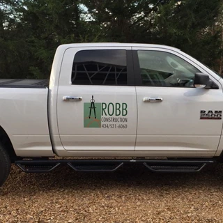 Custom Vehicle Logo and Lettering-Robb Construction-Charlottesville Va
